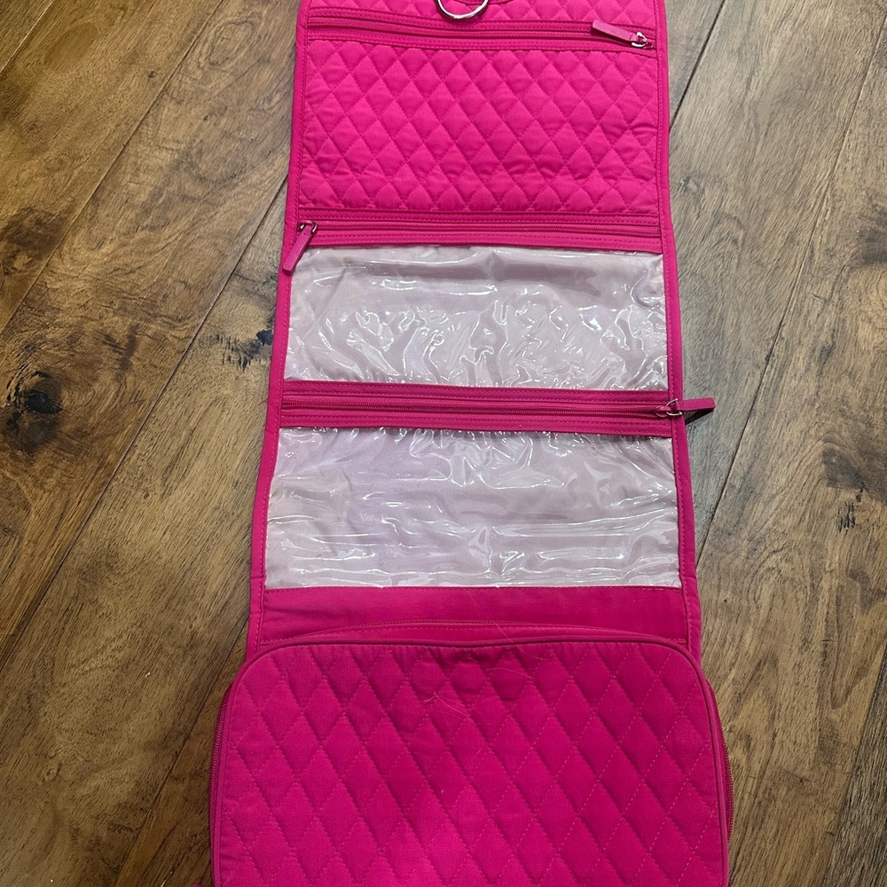 Vera Bradley Fuchsia Quilted Cosmetic Case